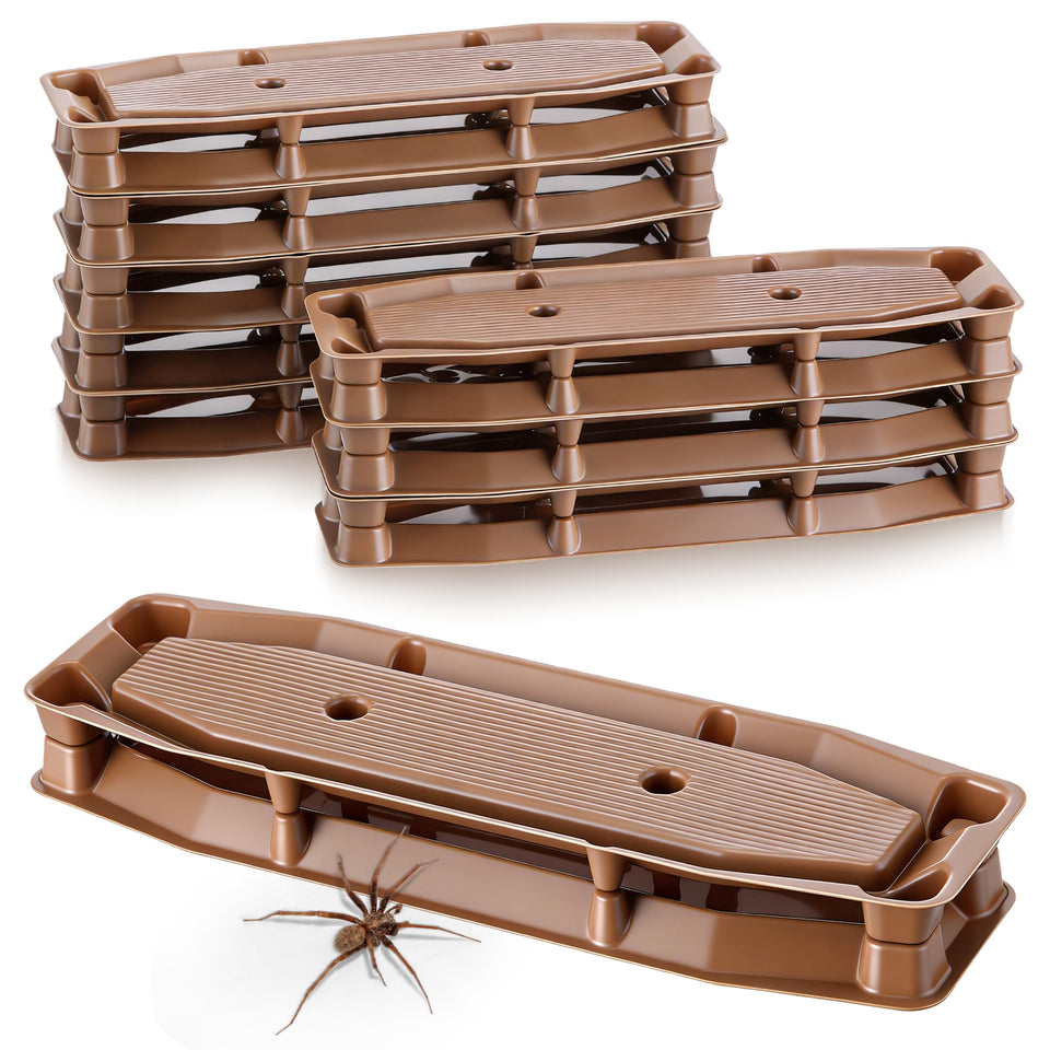Mysora Spider Traps Indoor 9-pack in brown, ready to use for pest control.