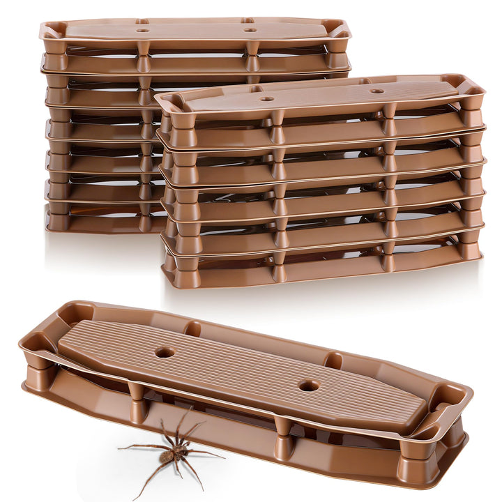 Mysora Spider Traps Indoor 12-pack for easy placement around doors and corners.