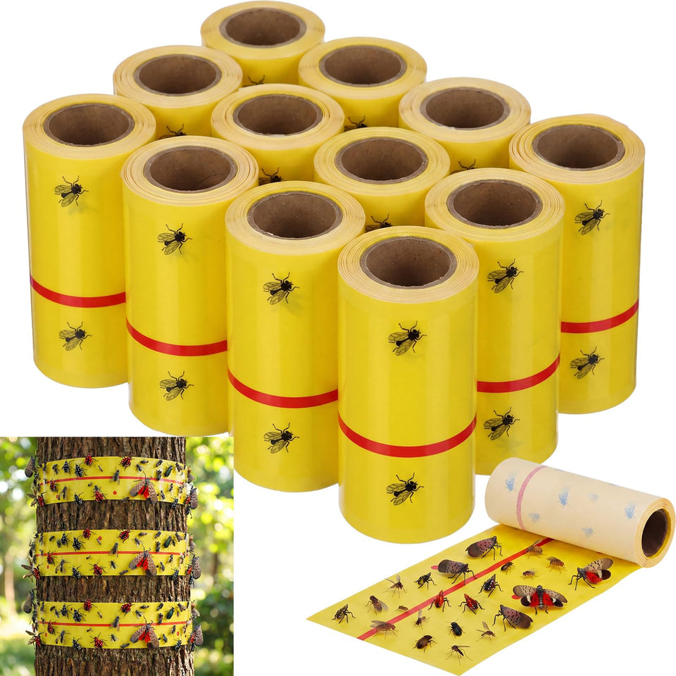 Mysora spotted lantern fly trap 12-roll pack ready for garden protection.