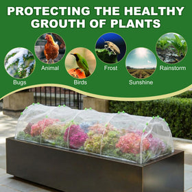Mysora 60-mesh ultra-fine netting blocks pests while allowing in sun and rain.