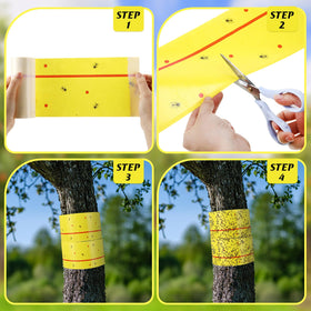 Mysora waterproof thick adhesive paper traps pests on contact outdoors.