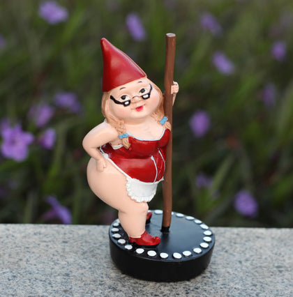 MYSTIC MANUSCRIPT steel pipe dancers dwarf statue in garden adds whimsy and charm