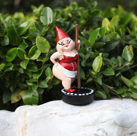MYSTIC MANUSCRIPT steel pipe dancers dwarf statue indoors for cozy decor