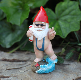 Hand-painted resin dwarf detail highlights unique character for lawn scenes