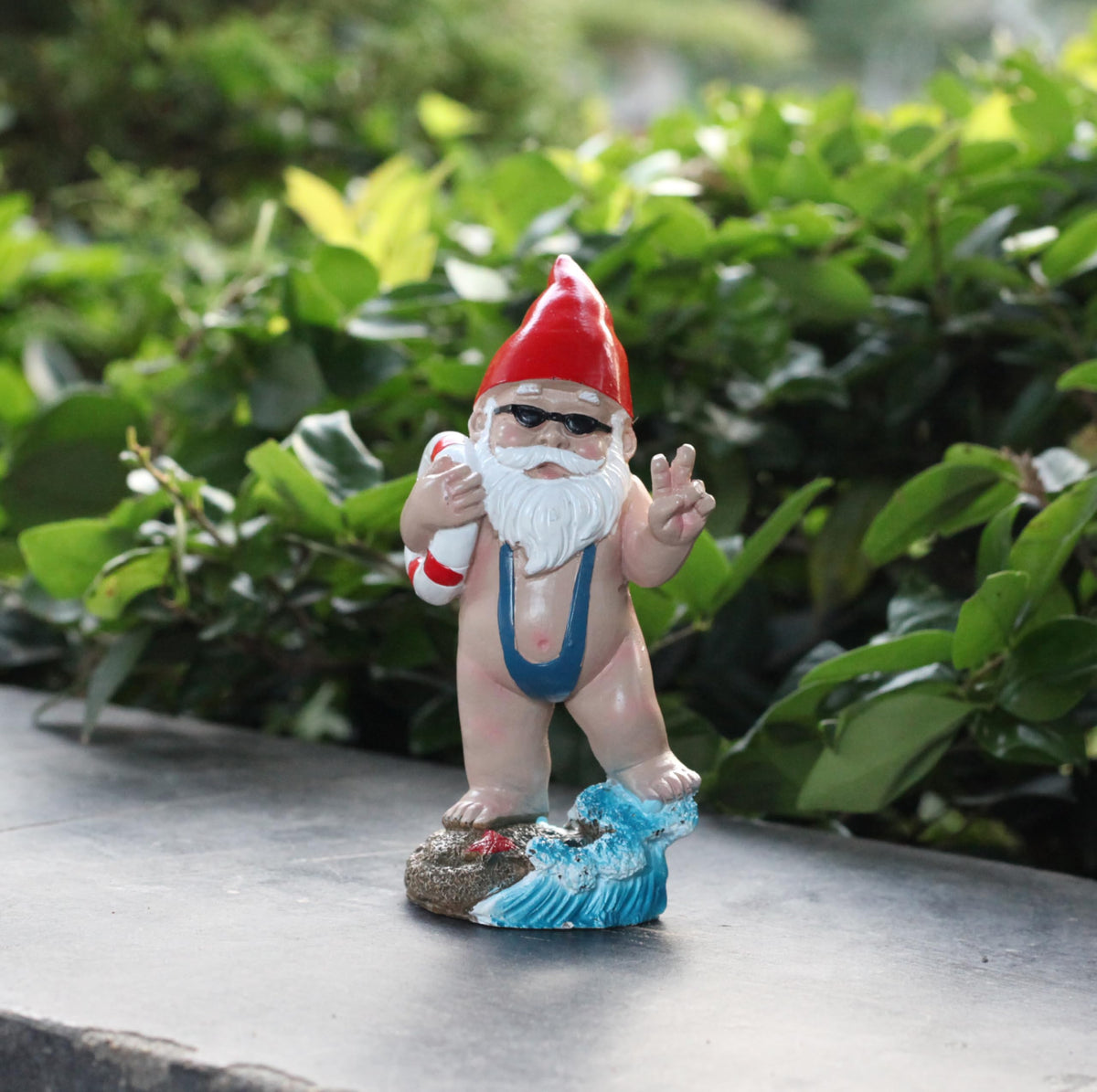 Mystic Manuscript Swimming Dwarf garden decor with colorful weatherproof finish
