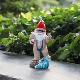 Mystic Manuscript Swimming Dwarf garden decor with colorful weatherproof finish