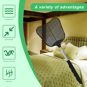 Mystichome fly swatter featuring ergonomic PVC handle for secure grip.