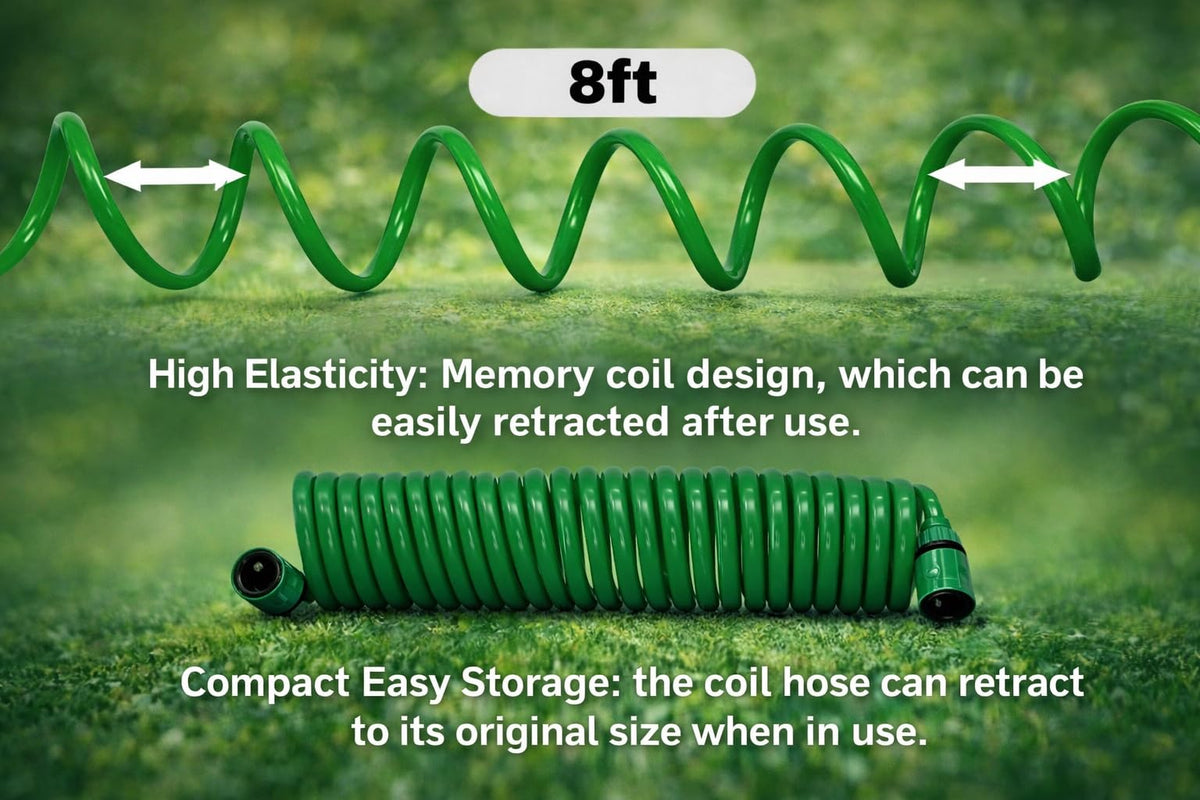 Mystic Romance lightweight hose reduces fatigue during gardening tasks.