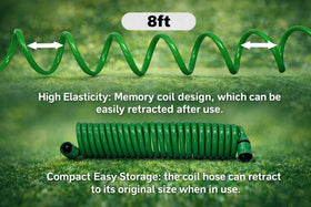 Mystic Romance lightweight hose reduces fatigue during gardening tasks.
