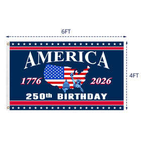 Mythcloud 250th Anniversary flag full display ready for yard or porch decoration.
