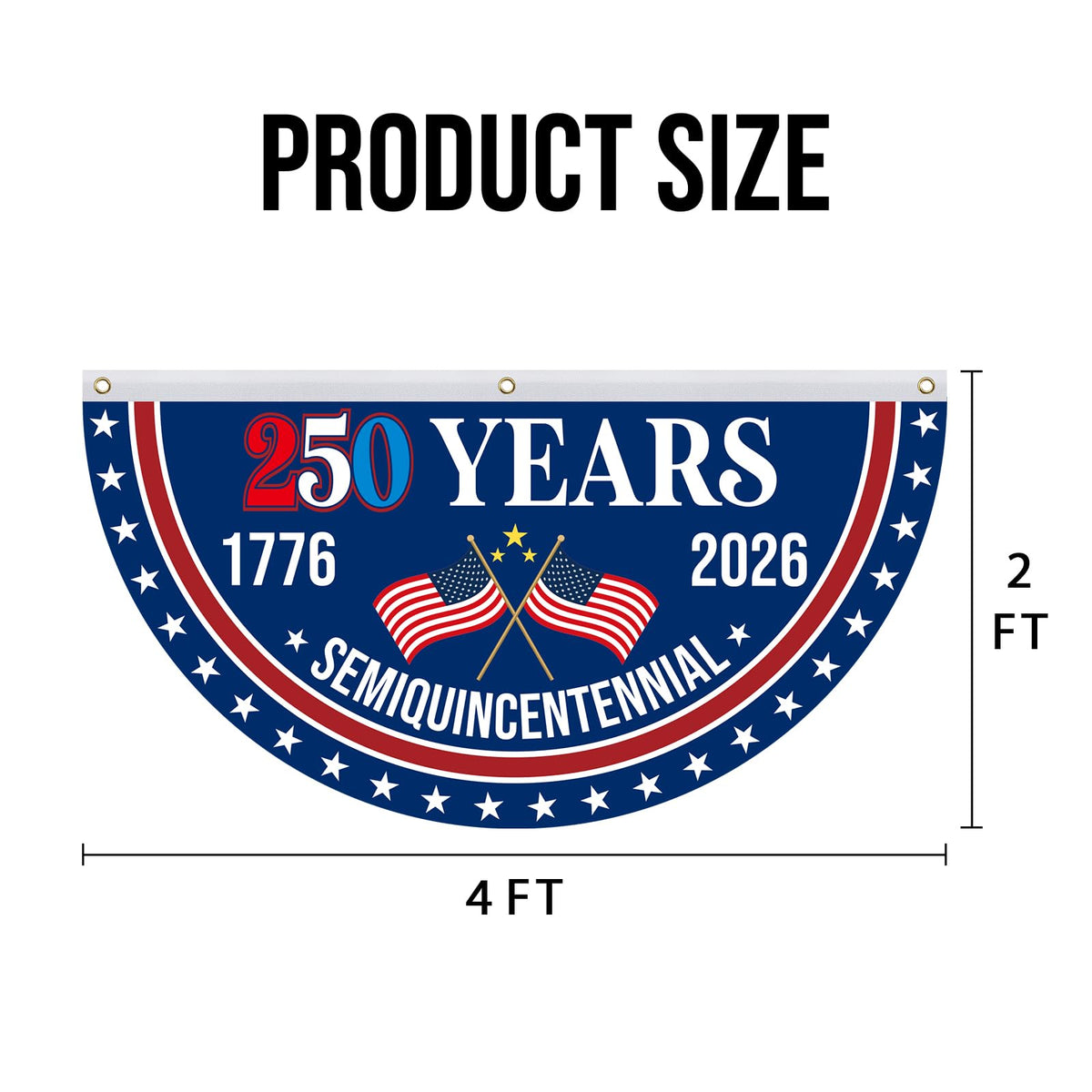 Mythcloud American 250th anniversary bunting for walls and porches