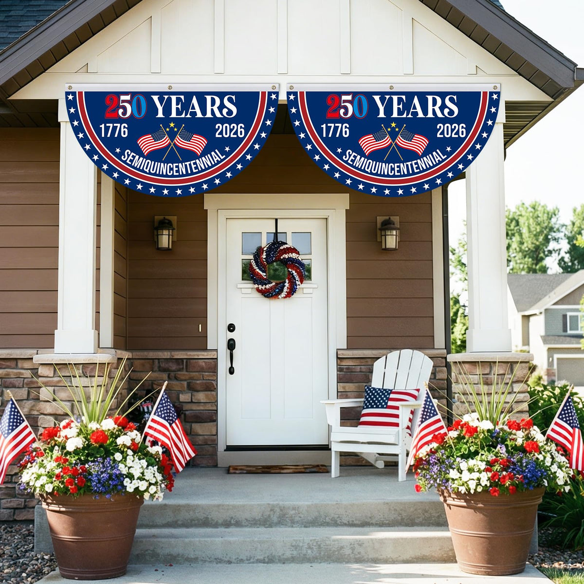 Mythcloud large 4x6 feet patriotic display for indoor or outdoor use
