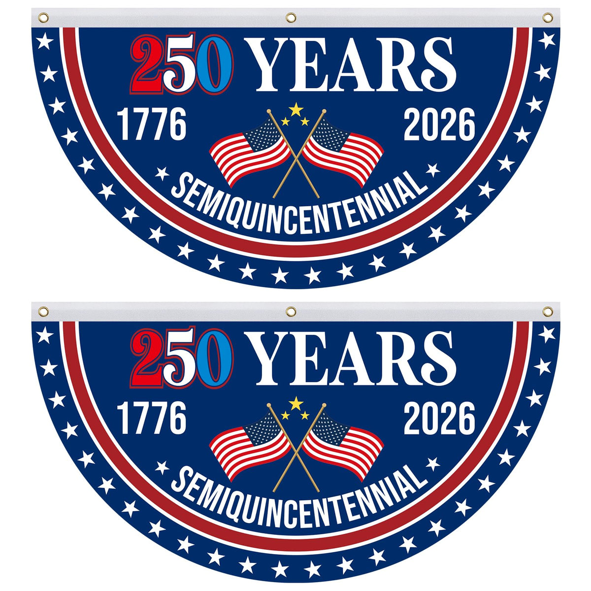 Mythcloud two pack patriotic bunting for flexible display options