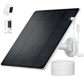 Mytions Ring solar panel charger front view outdoors providing continuous power