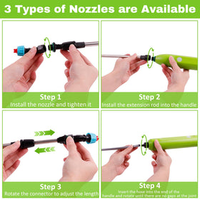Mytium sprayer wand gravity-filter prevents clogs during spraying.