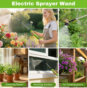 Mytium sprayer wand on/off button for quick power control.