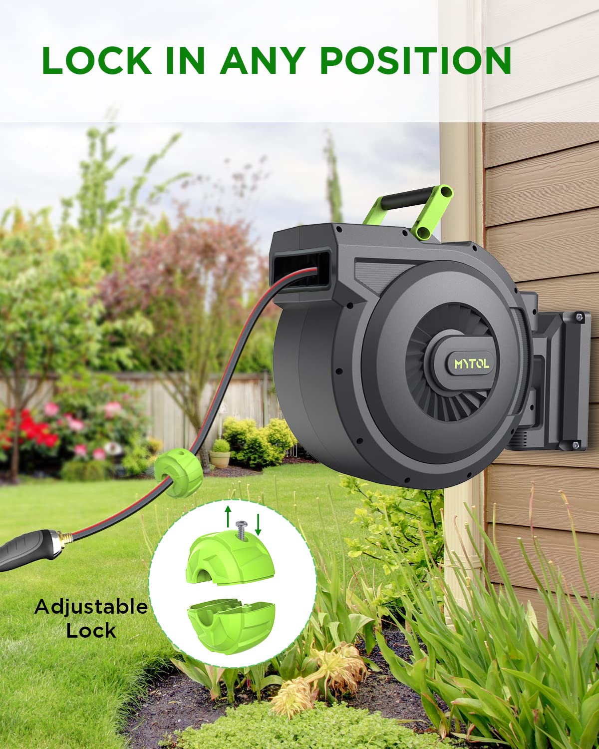 MYTOL rotating bracket with 180-degree swivel for multi-direction watering