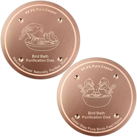 Mzesssmy copper disc for birdbath assembly demonstrates easy fit for year-round use.