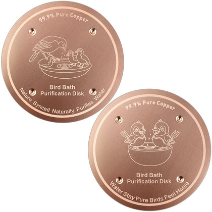 Mzesssmy copper disc for birdbath assembly demonstrates easy fit for year-round use.