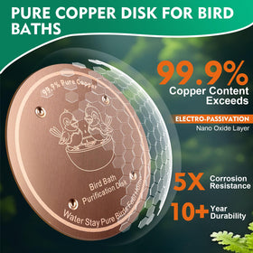 Mzesssmy copper disc in water bath helps keep water clearer between cleanings.