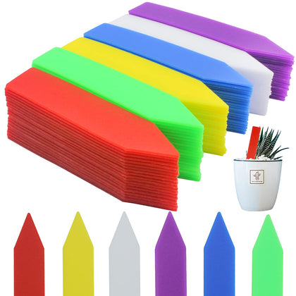 Mziart plant tags multicolor set for labeling seedlings and mature plants.