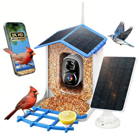MZniros Smart Bird Feeder camera captures 2K video for real-time bird watching