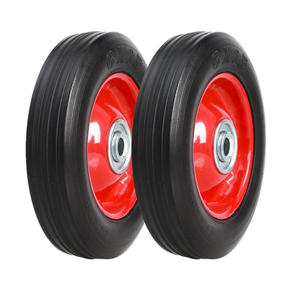 MZREXN 6x1.5 flat-free tire close-up highlighting puncture resistance for carts.
