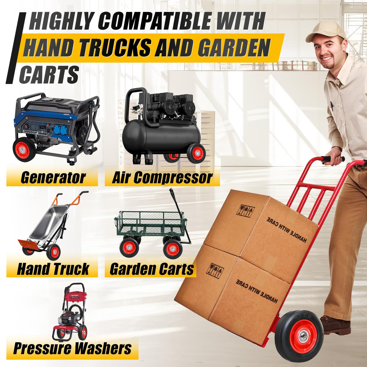 176 lb load-capacity shown with MZREXN wheel-ready cart setup.