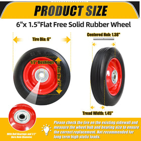 MZREXN solid-tire wheel assembly mounted on a dolly for heavy loads.