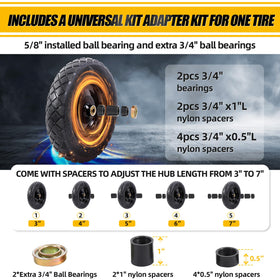 MZREXN universal adapter kit with 5-8 inch axle bore for versatile mounting options.