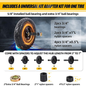 MZREXN universal adapter kit shown for versatile axle compatibility.