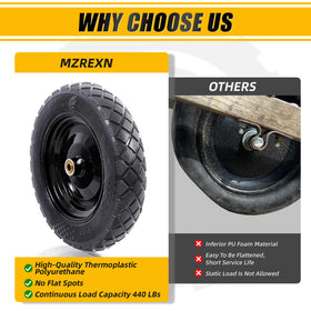 MZREXN yard cart in use with sturdy solid tires.