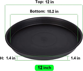 NABAOXUN plastic plant saucer for 12-inch pots and clean drainage