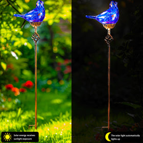 Naboher garden path light stake brightens walkways with warm solar glow