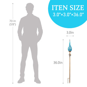 Naboher stake features a sleek metal pole for durable outdoor décor.
