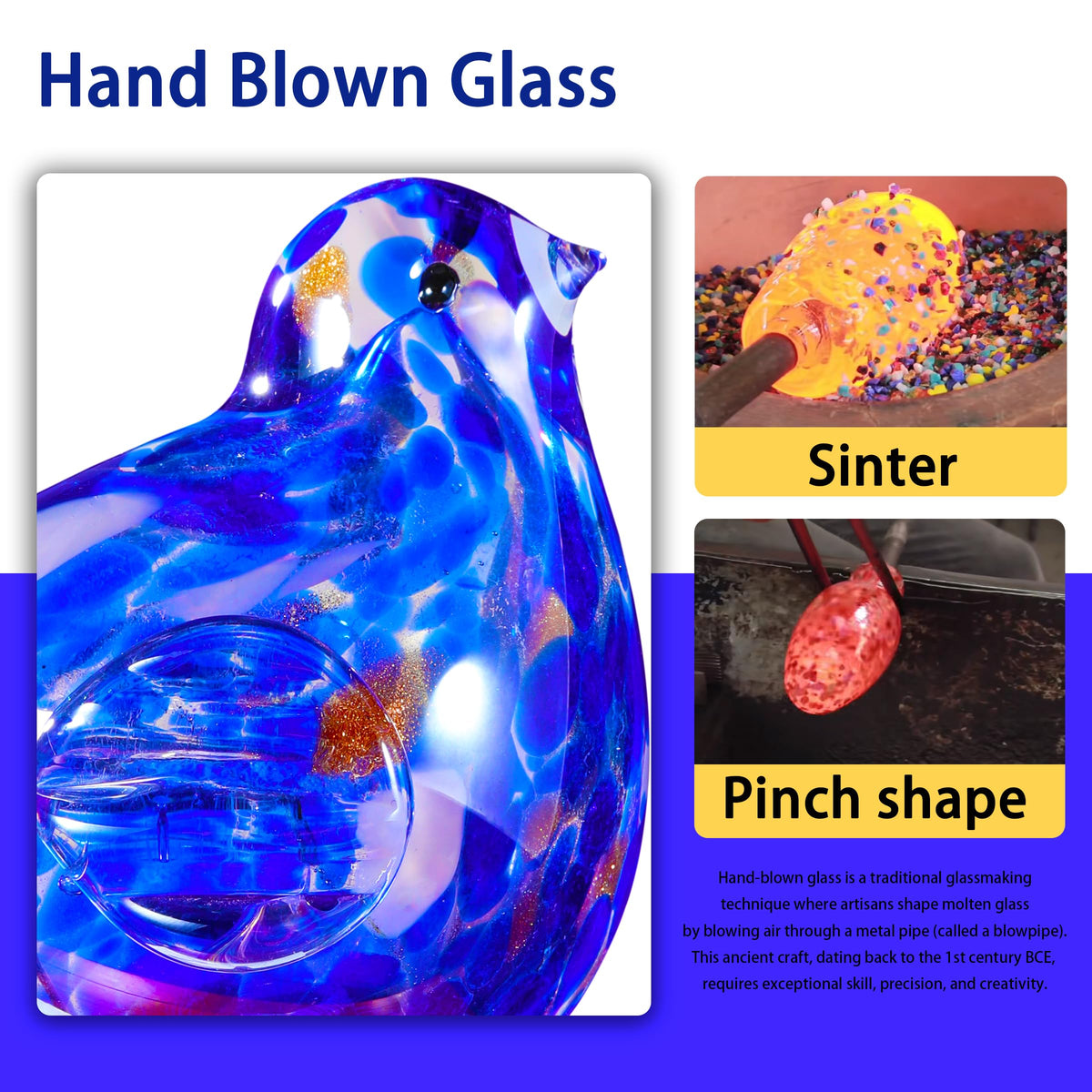 Naboher solar night illumination highlights hand blown glass artistry