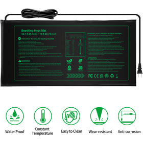 Nacaro Seedling Heat Mat 3-Pack easy-clean surface for quick maintenance