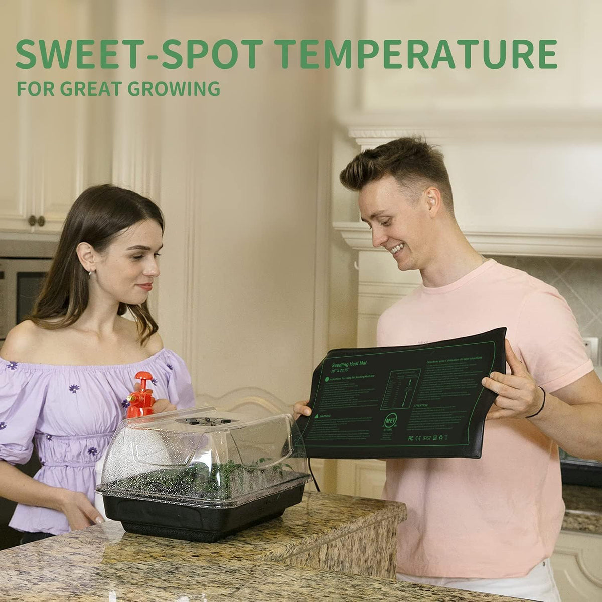 Nacaro Seedling Heat Mat 3-Pack packaging contains three mats