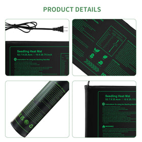 Nacaro Seedling Heat Mat 3-Pack PVC film close-up highlights durability