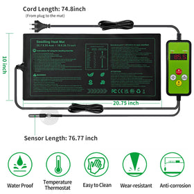 Nacaro waterproof seedling heat mat for safe indoor germination and moisture resistance.