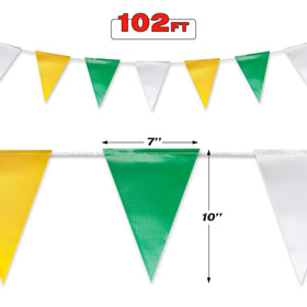 Nacarum flag with reinforced double-stitching for secure rope attachment.