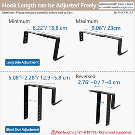 NACETURE hook bracket with matte black finish blends with any decor