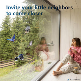 NACETURE squirrel feeder outdoor station attracts backyard wildlife