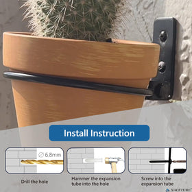 NACETURE three-pack plant rings offer flexible wall display options