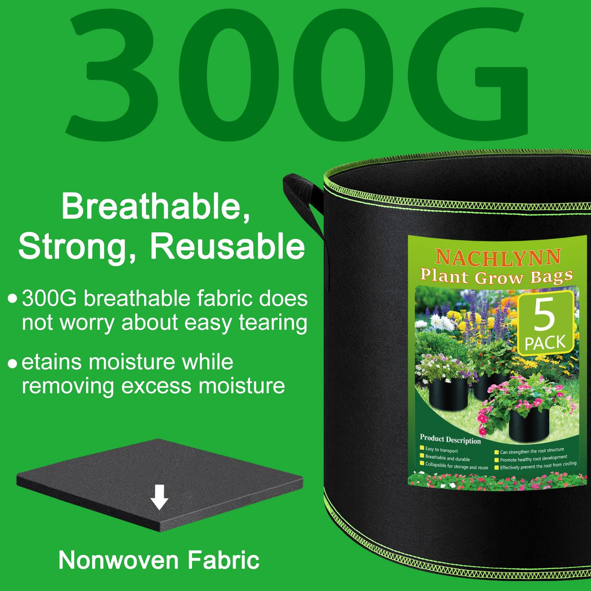 NACHLYNN thickened nonwoven fabric close-up highlighting breathability