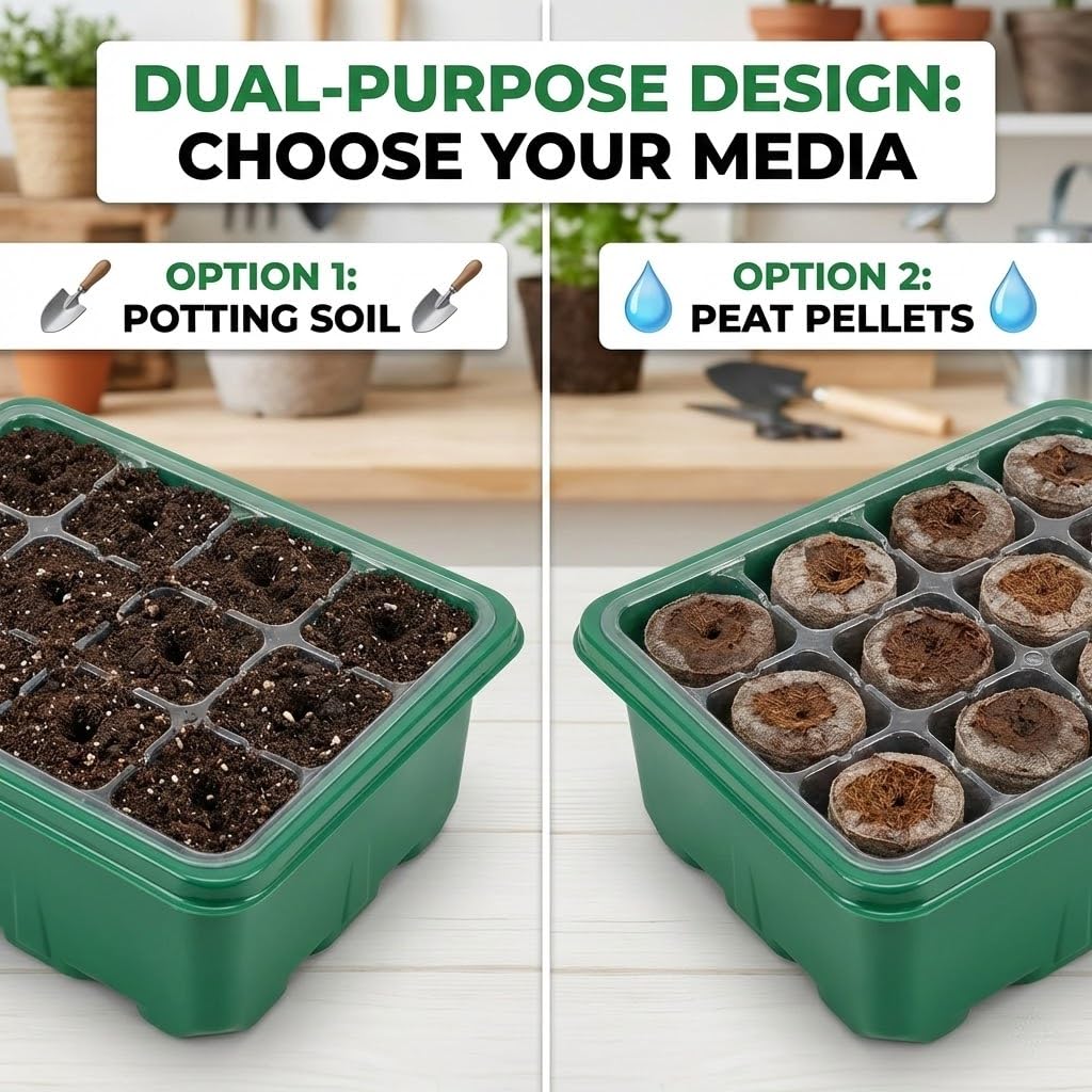 NACNO thickened PVC seed tray is sturdy and reusable