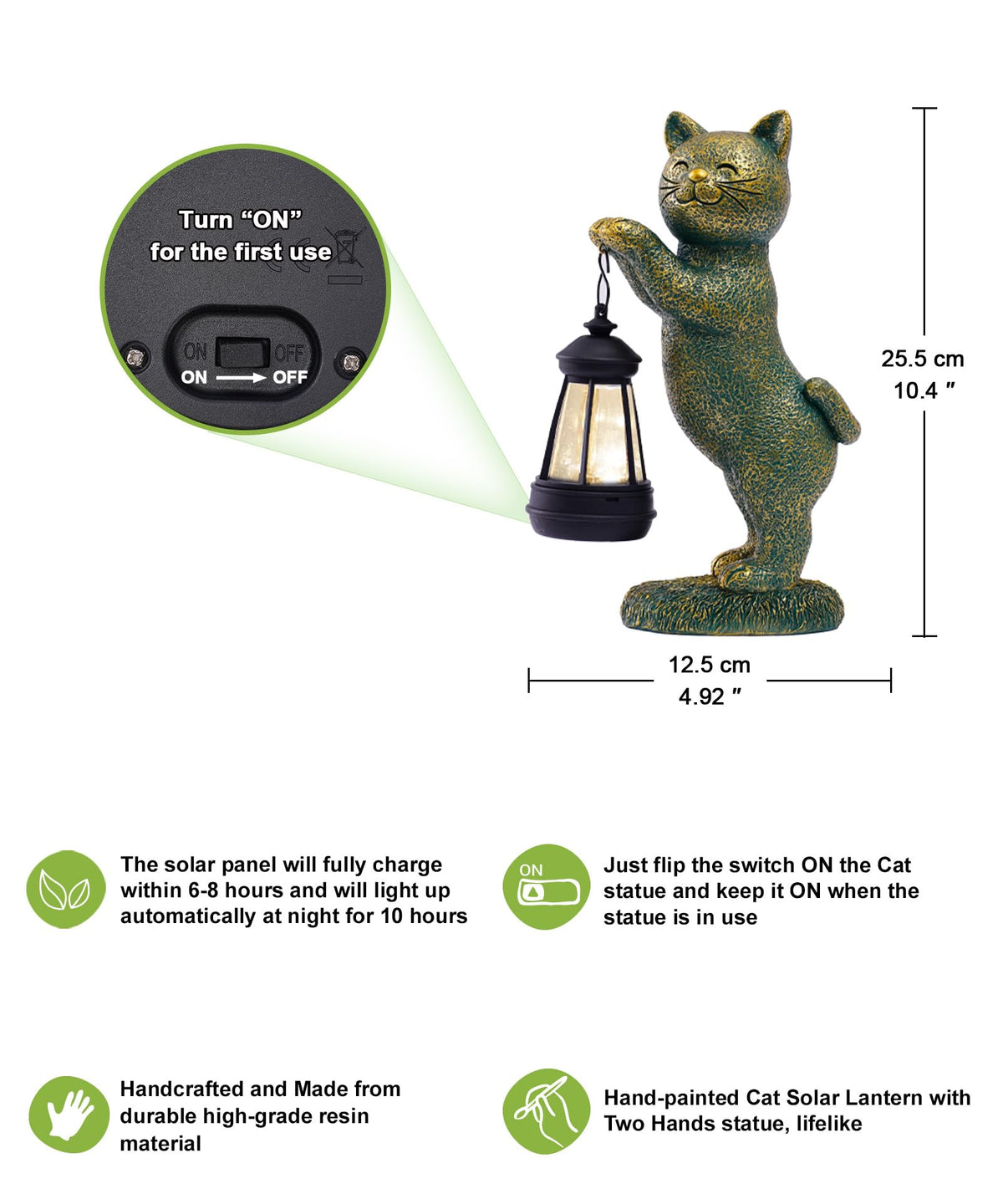 Nacome balcony decor cat statue adds charm to small spaces