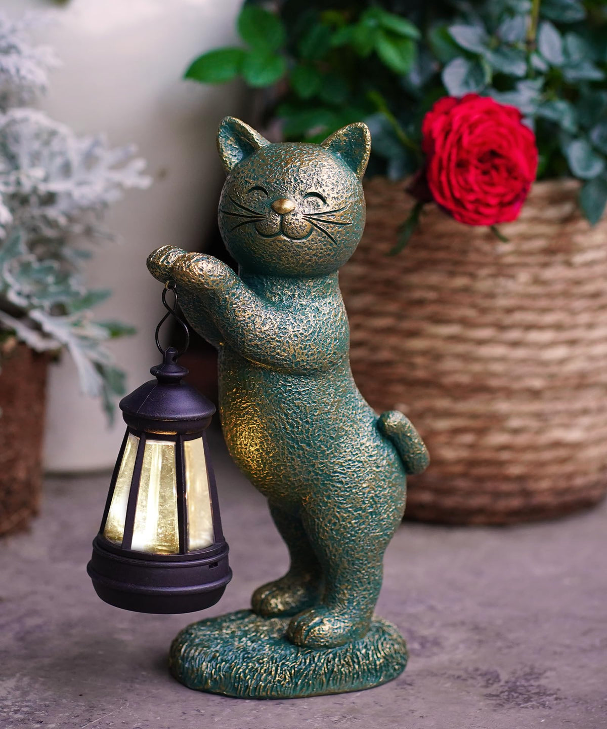 Nacome durable garden statue blends stone-like texture with easy maintenance