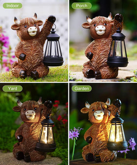 Nacome Highland Cow garden ornament arrives in a gift-ready box.