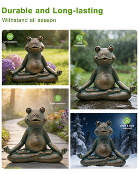 Nacome resin frog with stone texture offers realistic look